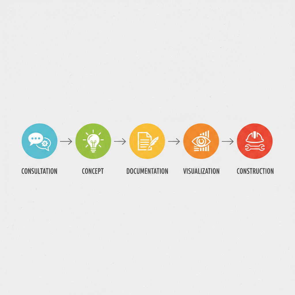 Process flow infographic